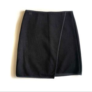 Boden Black Faux Wrap Quilted Skirt - 6 R